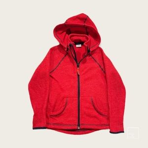 Polarn O Pyret fleece jacket girls size 4-6Y 4-6 Years 4T red navy blue